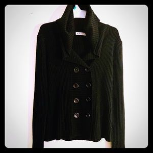 Double buttoned Cardigan with  hoodie
